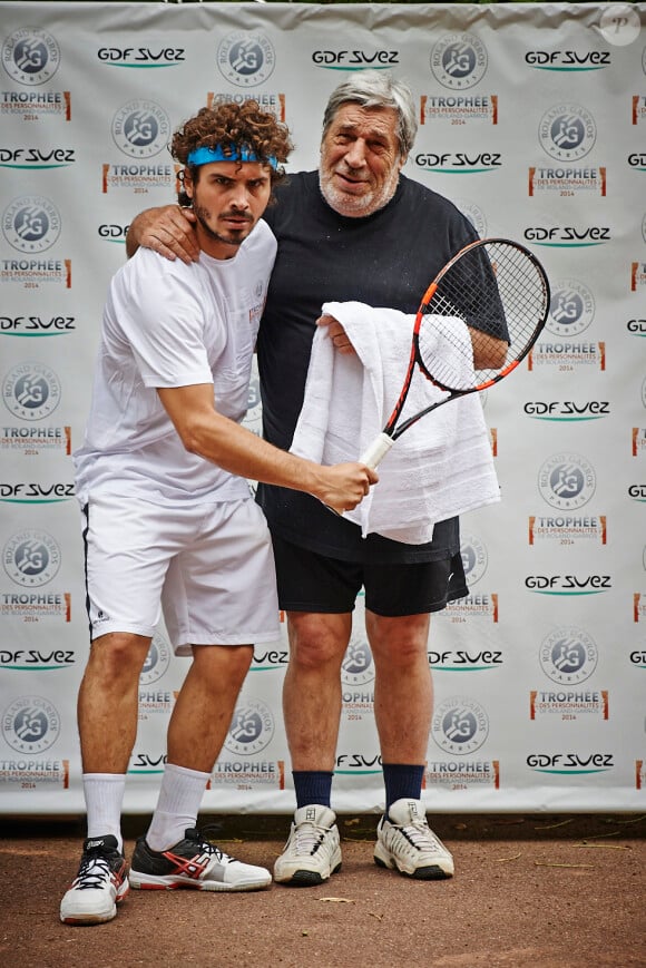 Maxime Musqua et Jean-Pierre Castaldi lors du Trophée des Personnalités le 3 juin 2014 en marge de Roland-Garros à Paris. 