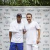 Sylvain Wiltord et Thomas Boissy lors du Trophée des Personnalités le 3 juin 2014 en marge de Roland-Garros à Paris. 