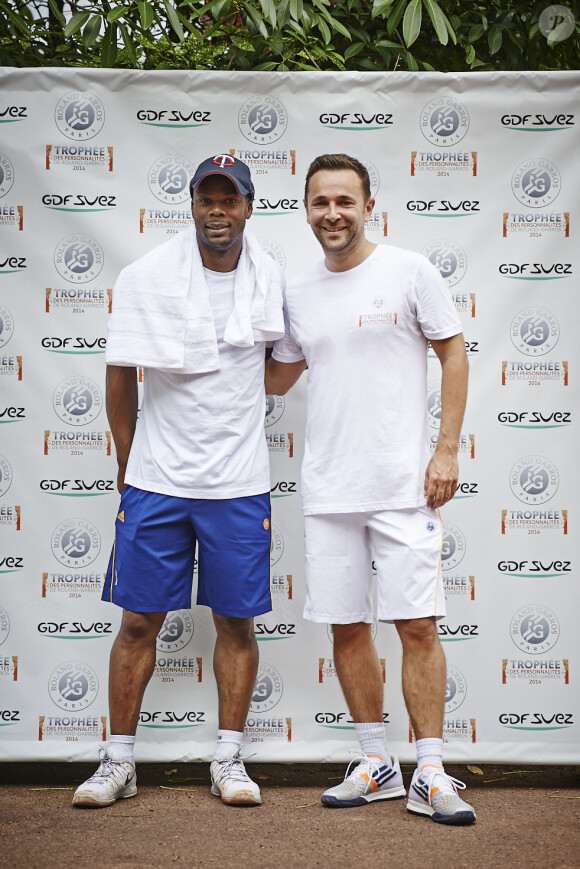Sylvain Wiltord et Thomas Boissy lors du Trophée des Personnalités le 3 juin 2014 en marge de Roland-Garros à Paris. 