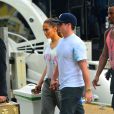  Jennifer Lopez avec Casper Smart lors d'un photoshoot sur un yacht &agrave; Miami, le 12 f&eacute;vrier 2014. 