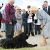 Camilla Parker Bowles, la duchesse de Cornouailles visite le centre Juno Beach, le 5 juin 2014, dans le cadre des commémorations du 70ème anniversaire du débarquement.  5th June, 2014: The Duchess of Cornwall visiting Juno Beach.05/06/2014 - Juno Beach
