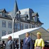 Le roi Willem-Alexander et la reine Maxima des Pays-Bas à Arromanches le 6 juin 2014 pour le 70e anniversaire du Débarquement en Normandie.