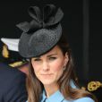  Kate Middleton, duchesse de Cambridge, lors de la c&eacute;r&eacute;monie sur la plage "Gold Beach" &agrave; Arromanches pour les comm&eacute;morations du 70e anniversaire du d&eacute;barquement sur les plages de Normandie lors de la Seconde Guerre Mondiale, le 6 juin 2014. 