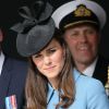 Kate Middleton, duchesse de Cambridge, lors de la cérémonie sur la plage "Gold Beach" à Arromanches pour les commémorations du 70e anniversaire du débarquement sur les plages de Normandie lors de la Seconde Guerre Mondiale, le 6 juin 2014.