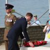 Le prince William lors de la cérémonie sur la plage "Gold Beach" à Arromanches pour les commémorations du 70e anniversaire du débarquement sur les plages de Normandie lors de la Seconde Guerre Mondiale, le 6 juin 2014.