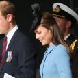  Le prince William et Kate Middleton, duchesse de Cambridge, lors de la c&eacute;r&eacute;monie sur la plage "Gold Beach" &agrave; Arromanches pour les comm&eacute;morations du 70e anniversaire du d&eacute;barquement sur les plages de Normandie lors de la Seconde Guerre Mondiale, le 6 juin 2014. 