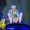 Miley Cyrus en concert à la Halle Tony Garnier à Lyon, le 24 mai 2014. 