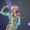 Miley Cyrus en concert à la Halle Tony Garnier à Lyon le 24 mai 2014.