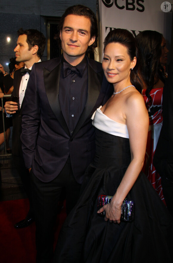 Lucy Liu et Orlando Bloom à la 68e cérémonie des "Tony Awards" à New York, le 8 juin 2014.
