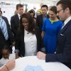 La princesse Victoria de Suède, habillée aux couleurs nationales, et son époux le prince Daniel ont assisté à la cérémonie de la citoyenneté dans le parc du château d'Ulriksdals à Solna, Stockholm, le 6 juin 2014, le jour de la fête nationale suédoise.