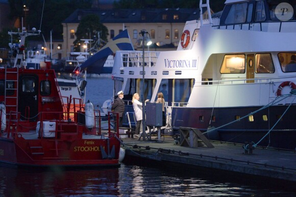 Exclusif - Eva O'Neill arrivant le 7 juin 2014 pour une soirée à bord du M/S Victorina III à la veille du baptême de la princesse Leonore à Stockholm en Suède le 7 juin 2014.