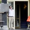 Exclusif - Chris O'Neill fume une cigarette devant le Grand Hôtel lors des préparatifs du baptême de sa fille la princesse Leonore à Stockholm en Suède le 7 juin 2014.