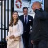 Exclusif - La princesse Madeleine de Suède et son mari Chris O'Neill arrivent le 7 juin 2014 pour une soirée à bord du M/S Victorina III à la veille du baptême de la princesse Leonore à Stockholm en Suède le 7 juin 2014.