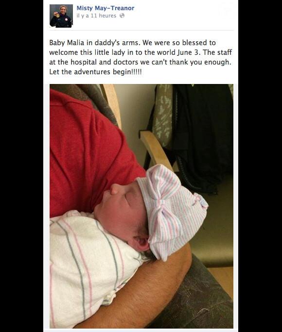 Misty May-Treanor est devenue le 3 juin 2014 maman d'une petite Malia avec son mari Matt.