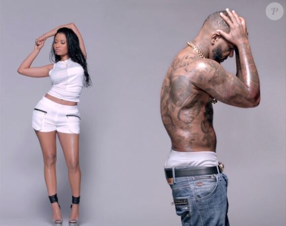 Nicki Minaj et Game dans le clip de Pills N Potions. Juin 2014.