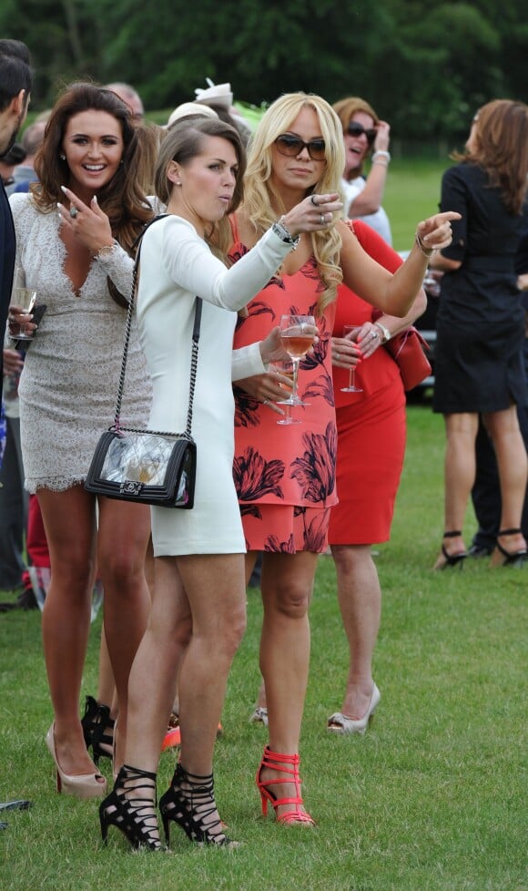 Jude Cissé, ex de Djibril, lors d'un match de polo avec ses amies Liz Mcclarnon, Claire Henry et Charlotte Dawson à Cheshire, le 11 juin 2014. 