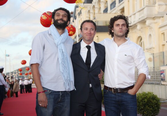 Ramzy Bédia, Nicolas Castro, Pio Marmaï lors de la cérémonie de clôture du Festival du film romantique de Cabourg, le 14 juin 2014.