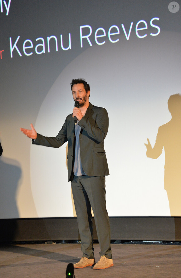 Exclusif - Rencontre avec Keanu Reeves suite à la présentation du documentaire "Side by side" lors du 3e Champs-Elysées Film Festival à Paris, le 15 juin 2014.