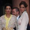 La princesse Lalla Soukaina et sa mère la princesse Lalla Meryem du Maroc au mariage du prince Albert II de Monaco et de Charlene Wittstock, le 2 juillet 2011