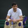Grigor Dimitrov lors du tournoi de Wimbledon au All England Lawn Tennis and Croquet Club de Londres, le 28 juin 2013