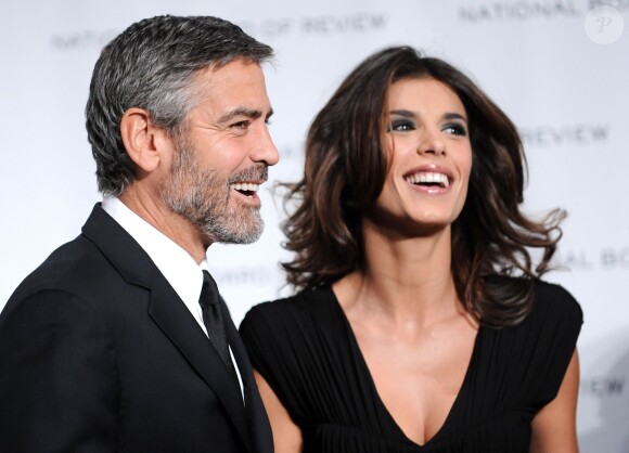 George Clooney et Elisabetta Canalis lors du gala du National Board of Review chez Cipriani's 42nd Street le 12 janvier 2010 à New York