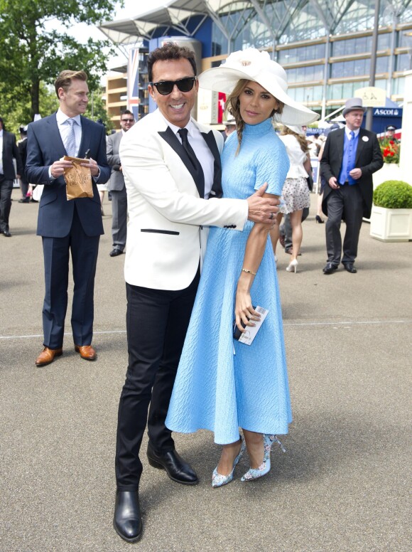 Danielle Lineker et Bruno Tonioli au premier jour du Royal Ascot, le 17 juin 2014