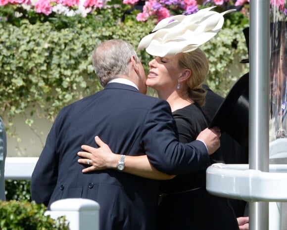 Le prince Andrew et Zara Phillips au premier jour du Royal Ascot, le 17 juin 2014