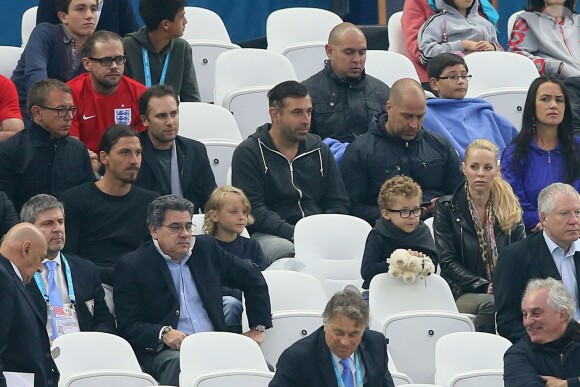 Zlatan Ibrahimovic et sa famille ont assisté au match Angleterre-Uruguay (0-2) à Sao Paulo, le 19 juin 2014 lors de la Coupe du monde 2014