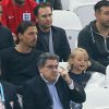 Zlatan Ibrahimovic avec sa femme Helena Seger et ses fils Maximilian et Vincent lors du match Angleterre-Uruguay (0-2) à Sao Paulo, le 19 juin 2014 lors de la Coupe du monde 2014