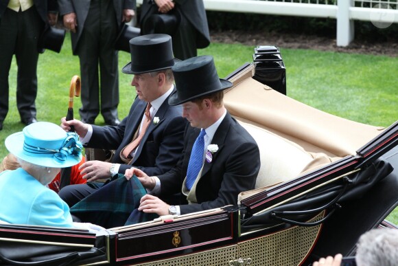 Prince Andrew, prince Harry - 3e jour des courses Royal Ascot à Berkshire, le 19 juin 2014