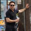 Robert Downey Jr. sur le tournage du film "The Judge" à Shelburne Falls, le 5 juin 2013. 