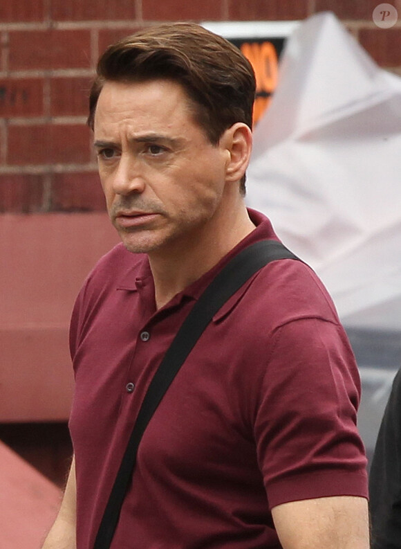 Exclusif - Robert Downey Jr est sur le tournage du film "The Judge" a Shelburne Falls. Le 3 juin 2013  For Germany Call for price - Exclusive... 51119124 "Iron Man" star Robert Downey Jr. steps away from the metal suit to tackle a new role on the set of "The Judge" on June 3, 2013 in Shelburne Falls, Massachusetts.03/06/2013 - Shelburne Falls