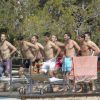 Novak Djokovic et ses amis en pleine activité cérébrale lors de son enterrement de vie de garçon à Ibiza avec ses amis, le 9 juin 2014