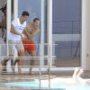Novak Djokovic a célébré son enterrement de vie de garçon à Ibiza avec ses amis, entre poupée gonflable, piscine et blagues potaches, le 9 juin 2014