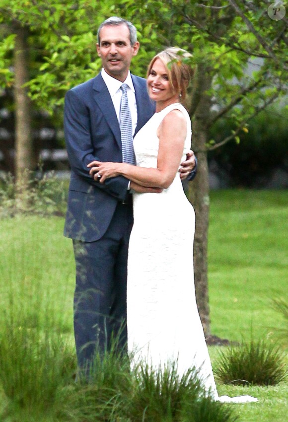 Mariage de la journaliste US Katie Couric et John Molner au Topping Rose Garden de New York, le 21 juin 2014.