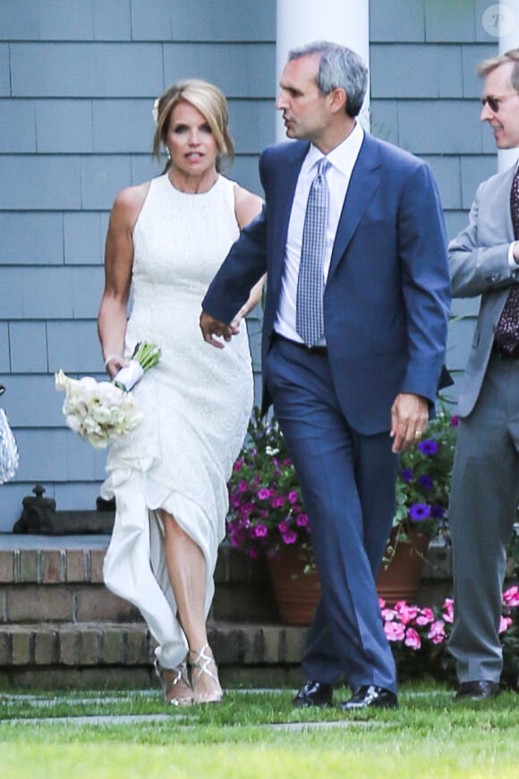 Le beau mariage de Katie Couric et John Molner au Topping Rose Garden de New York, le 21 juin 2014.