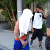 Justin Bieber, repéré torse nu à Los Angeles, après un match de basket, le 19 juin 2014.