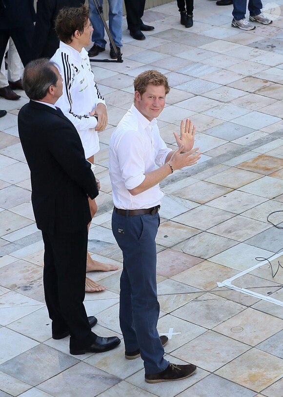 Le prince Harry s'est rendu sur l'installation sportive Minas Tenis Clube à Belo Horizonte, au Brésil, le 24 juin 2014.