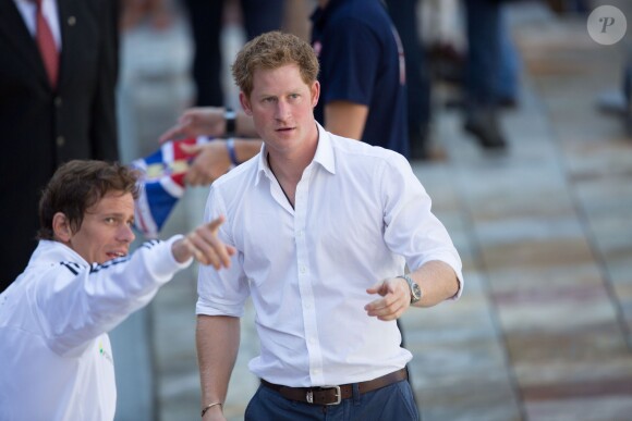 Le prince Harry s'est rendu sur l'installation sportive Minas Tenis Clube à Belo Horizonte, au Brésil, le 24 juin 2014.