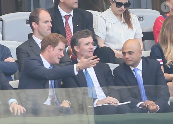 Le prince Harry assiste au match de football Angleterre - Costa-Rica à Belo Horizonte le 24 juin 2014