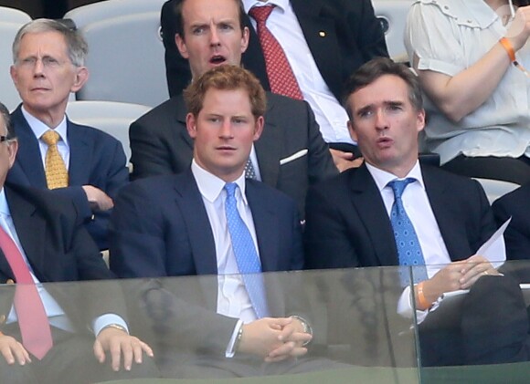 Le prince Harry assiste au match de football Angleterre - Costa-Rica à Belo Horizonte le 24 juin 2014
