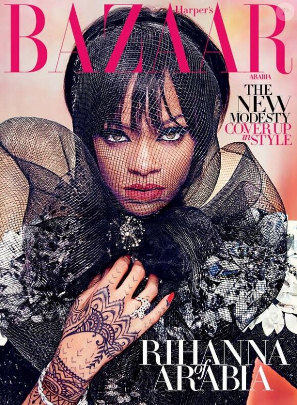 Rihanna photographiée par Ruven Afanador pour le nouveau numéro d'Harper's Bazaar Arabia.