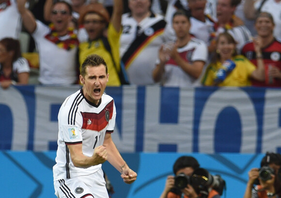 Miroslav Klose lors du match Allemagne - Ghana à Fortaleza, le 21 juin 2014.
