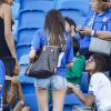 Jessica Immobile, l'épouse de Ciro Immobile dans les tribunes après le match perdu par l'Italie face à l'Uruguay, à l'Estadio das Dunas au Natal, le 24 juin 2014