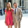Stefano Accorsi et sa compagne Bianca Vitali à l'hôtel Salomon de Rothschild pour le défilé homme Valentino printemps-été 2015. Paris, le 25 juin 2014.