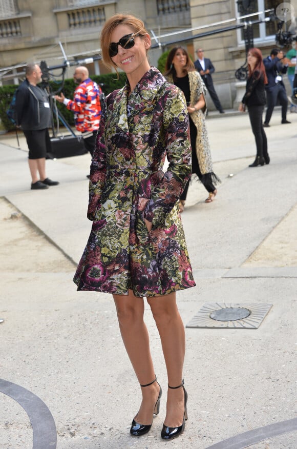Clotilde Courau à l'hôtel Salomon de Rothschild pour le défilé homme Valentino printemps-été 2015. Paris, le 25 juin 2014.