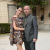 Eros Ramazzotti et Marica Pellegrini à l'hôtel Salomon de Rothschild pour le défilé homme Valentino printemps-été 2015. Paris, le 25 juin 2014.