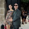 Eros Ramazzotti et Marica Pellegrini à l'hôtel Salomon de Rothschild pour le défilé homme Valentino printemps-été 2015. Paris, le 25 juin 2014.