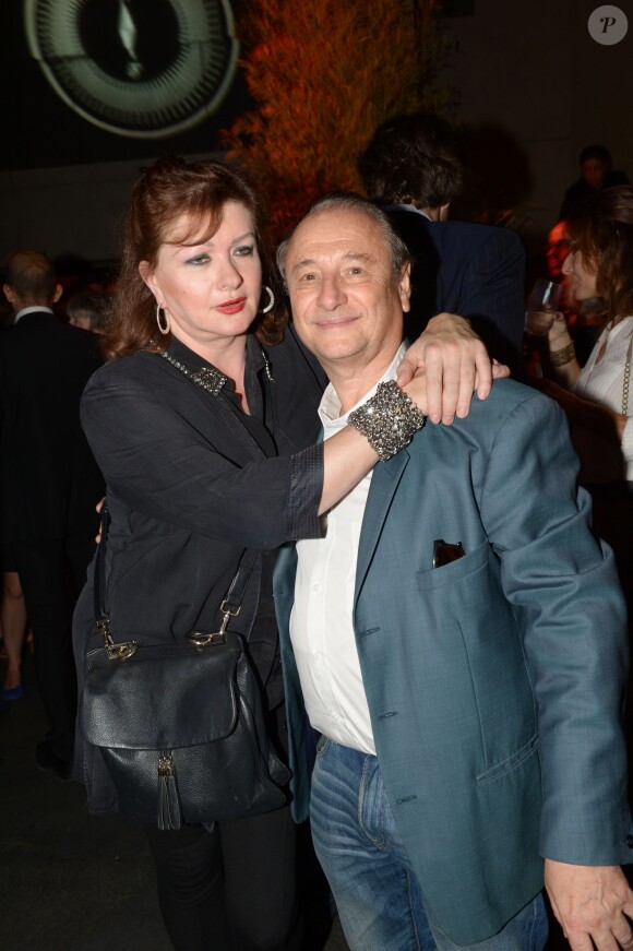 Exclusif - Catherine Jacob et Patrick Braoudé lors de la soirée Nicolas Feuillatte au Yoyo - Palais de Tokyo à Paris, le 26 juin 2014.