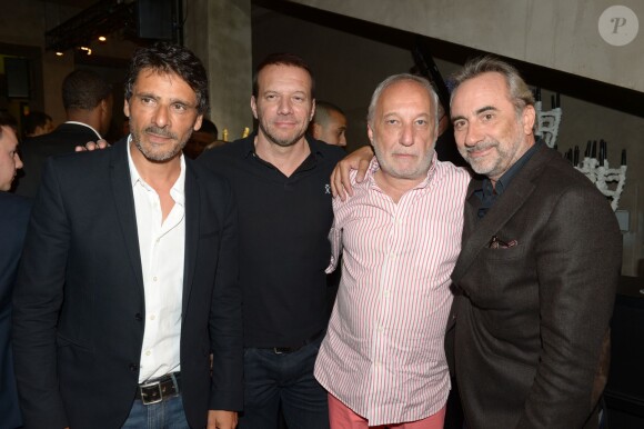 Exclusif - Pascal Elbé, Samuel Le Bihan, François Berléand, Antoine Duléry lors de la soirée Nicolas Feuillatte au Yoyo - Palais de Tokyo à Paris, le 26 juin 2014.